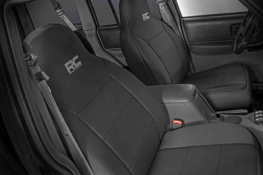 1984-01 Jeep Cherokee XJ Seat Covers (non-detachable headrest), Front and Rear Set