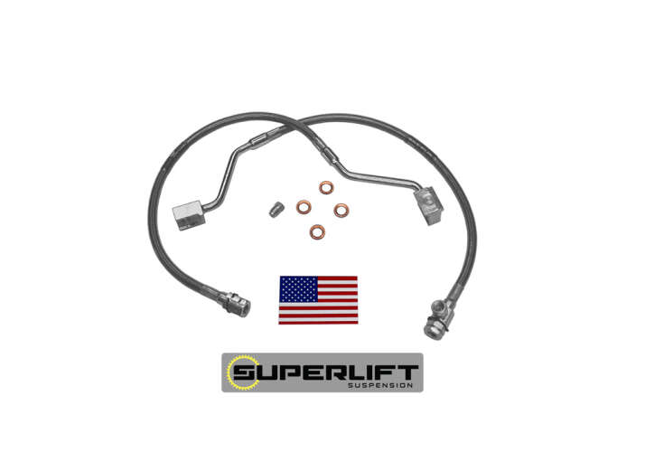 1990-96 Ford F150,Bronco 4wd front brake lines 4"-6"