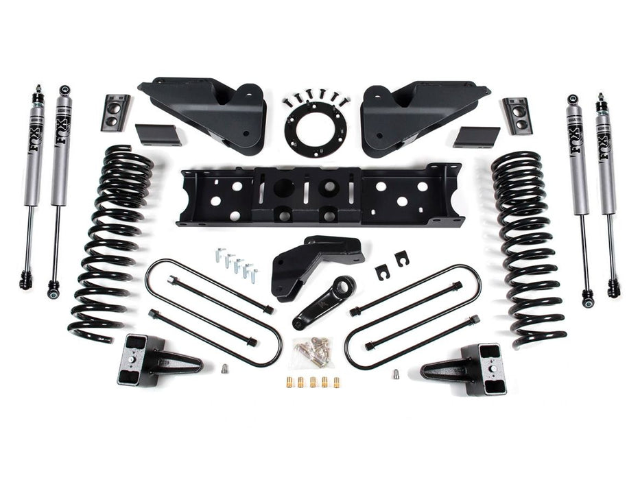 2019-24 4WD Ram 3500 (6-bolt) w/out overloads 4"/3" bracket lift kit, Fox Adventure Series shocks