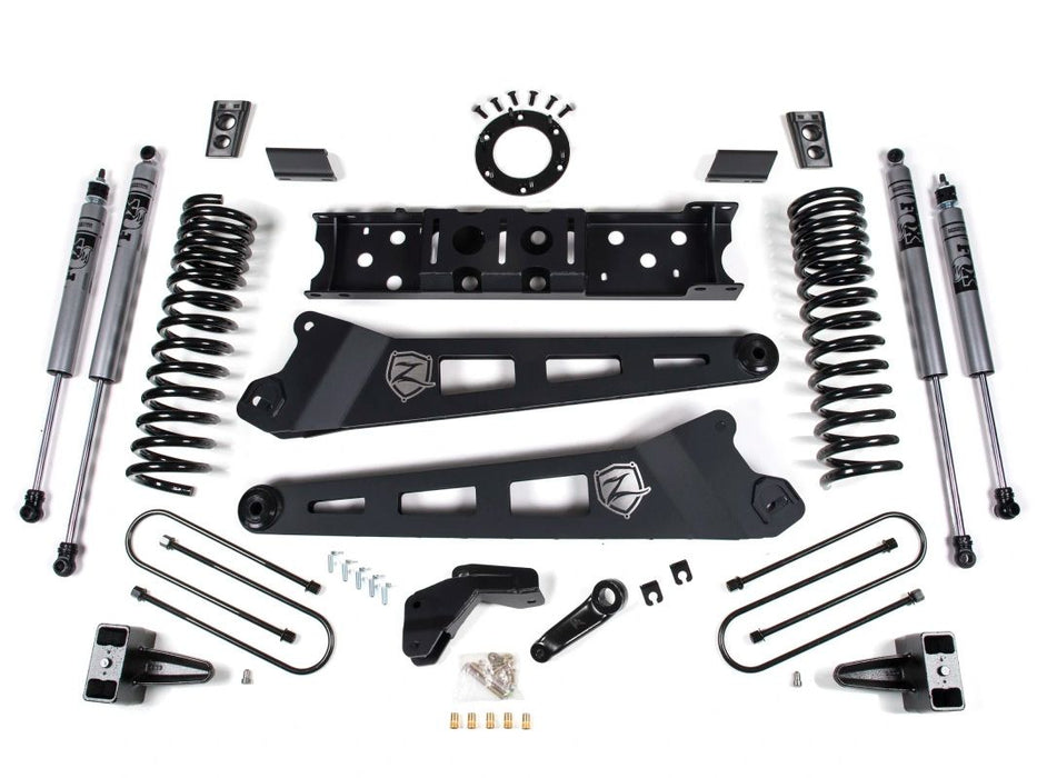 2019-24 4WD Ram 3500 (6-bolt) w/out overloads 6.5" radius arm lift kit, Fox Adventure Series shocks