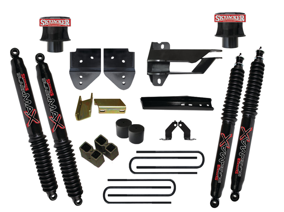 2017-22 4WD Ford F350 Super Duty 4" spacer lift kit, Black Max shocks