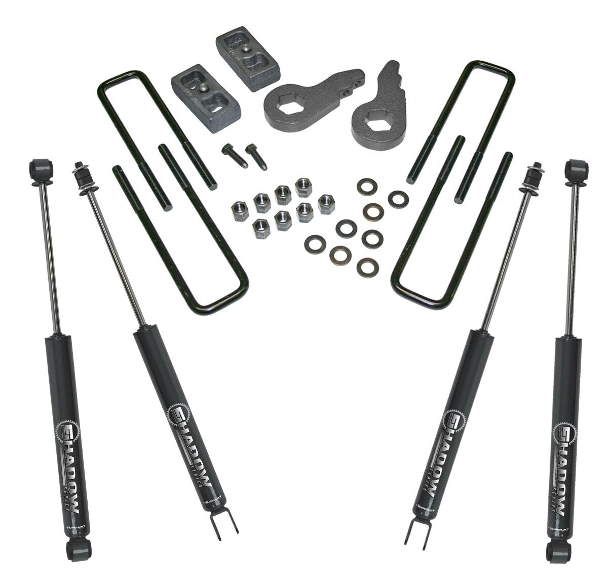 1999-06 4WD Chevy Silverado, GMC Sierra 1500 2.5" lift kit, Shadow Nitro shocks