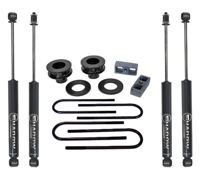 2005-10 4WD Ford F250, F350 Super Duty 2.5" lift kit, Shadow Nitro shocks