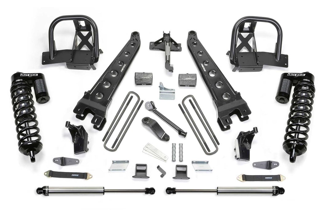 2011-16 4WD Ford F350, F450 Super Duty 8-Lug 6" Radius Arm Dirt Logic 4.0 Coilover lift kit, Dirt Logic shocks