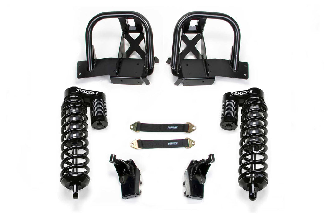 2011-16 4WD Ford F250, F350 Super Duty¬†10" front dual shock mounts with Dirt Logic 4.0 Coilover shocks