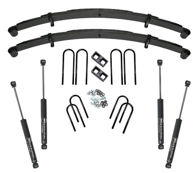 1973-91 4WD 3/4T Chevy, GMC Blazer, Jimmy, Suburban 4" lift kit, Shadow Nitro shocks