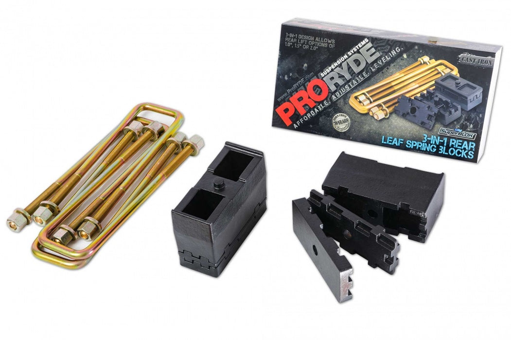 1999-06 2&4WD Chevy Silverado, GMC Sierrra 1500 1"-2" adjustable rear block kit