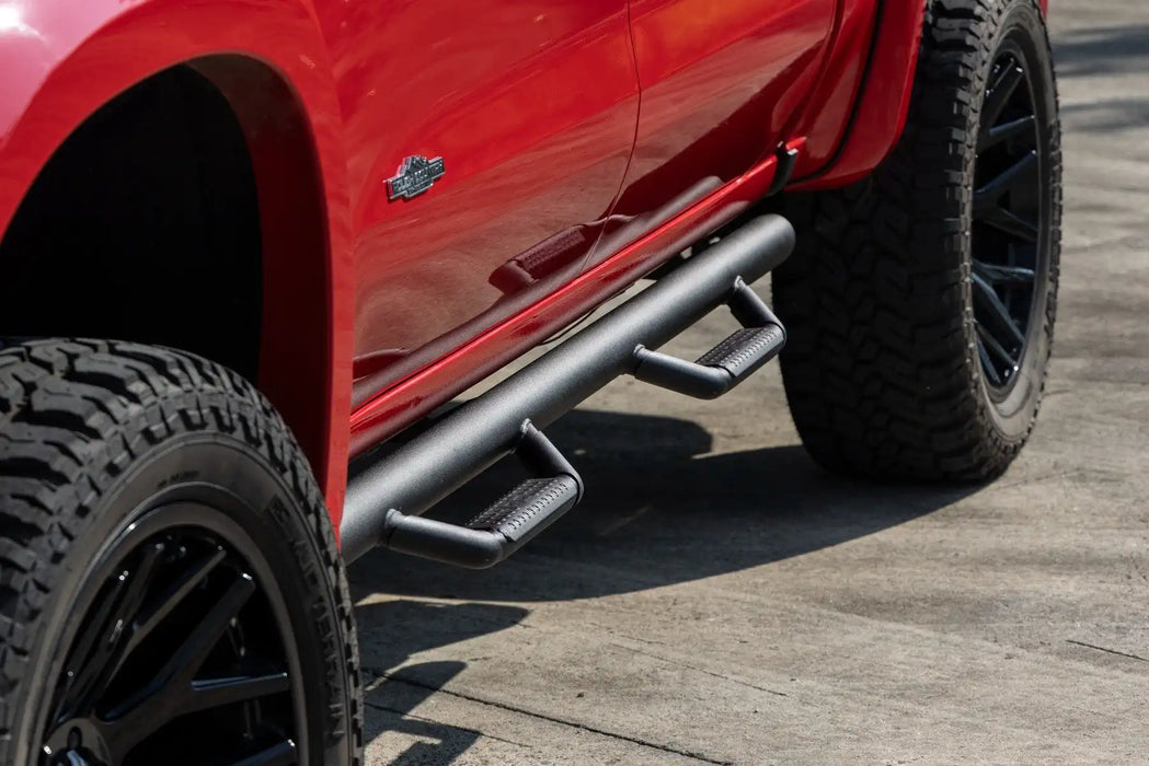 2019-24 2&4WD Silverado, Sierra 1500, 2500HD Crew Cab (All beds) Wheel to Wheel Nerf Steps