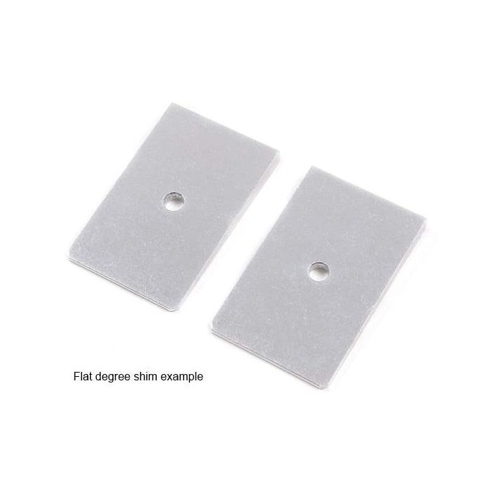 3" wide flat shims, 4 degree, Pair