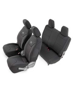Jeep Neoprene Seat Cover Set Black (2020 Gladiator JT) Rough Country - 91034