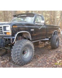 1980 body on a 1979 Ford F350 frame with 6" suspension lift kit and 3" body lift