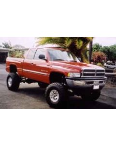 2000 Dodge Ram 1500 extended cab with 5.5" Fabtech suspension lift kit, 3" body lift