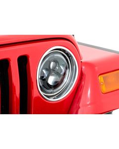 Rough Country RCH5400 Wrangler JK, TJ 7-Inch DRL Halo LED Headlights