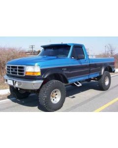 1995 Ford F150 2WD with 6" Skyjacker suspension lift kit, 3" Performance Accessories body lift