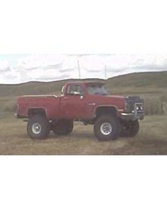 1985 GMC Sierra Classic shortbox 4x4 with 6" Tuff Country suspension lift kit, 3" Performance Accessories body lift