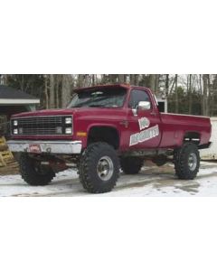1983 Chevy with a 4" suspension lift kit, 3" body lift
