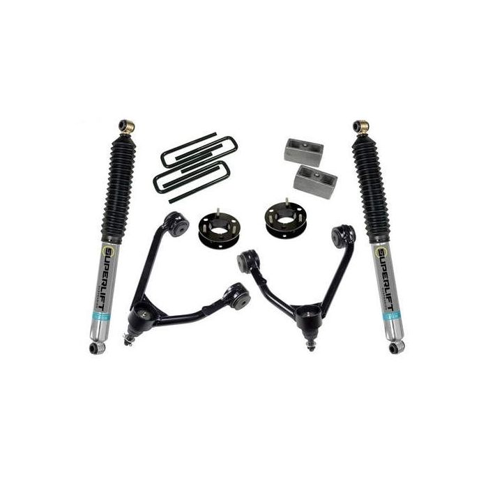 Superlift Chevy Silverado, GMC Sierra 1500 3.5" UCA lift kit, Bilstein