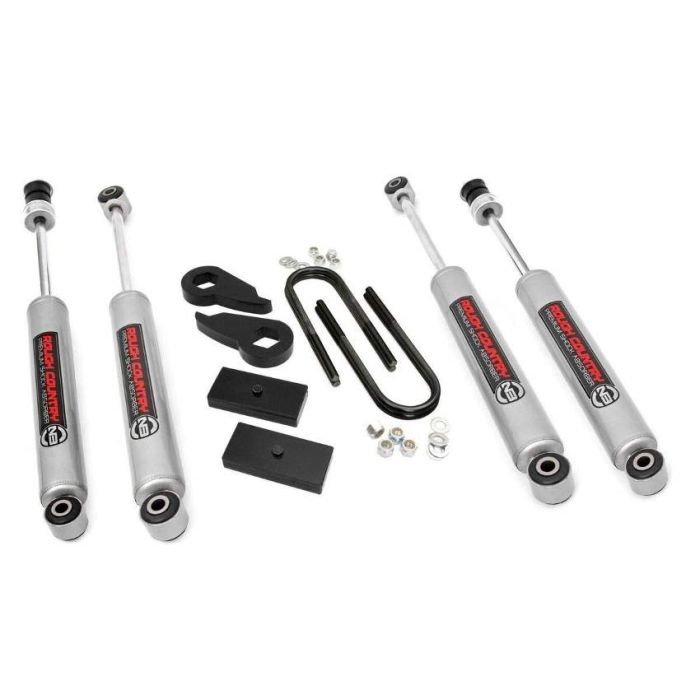 Rough Country 4WD Ford F150 2.5 lift kit, N3 Nitro shocks 1997 1998 ...